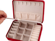 Malá šperkovnica s mašličkou semiš 11x16x5, 5cm