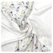 Bambusové obrúsky XKKO BMB 30x30 Digi - Blue Wildflowers MIX