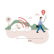 Linko baby alarm chytré polstrovanie do autosedačky čierne BabyAuto