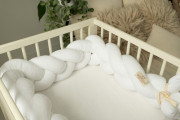 Chránič do postieľky mušelín pletený vrkoč 200 cm Babymatex
