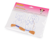 Detské vyšívanie s predtlačeným motívom 2 ks