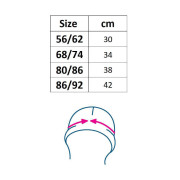 Dojčenská bavlnená čiapočka New Baby Luxury clothing ružová