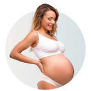 Materská a dojčiaca podprsenka Push Up s Carri-Gel kosticami Carriwell - BIELA