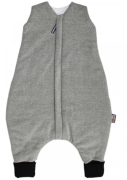 Spací vak s nožičkami sivý plyš
