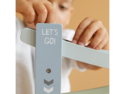 Závodná dráha s autíčkami drevená Blue Little Dutch