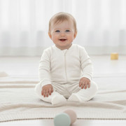 Kombinéza na zips obdĺžnik biela Česká výroba Babyservice