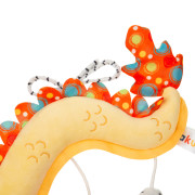 Závesná senzorická hračka dráčik s hrkálkou a zrkadielkom Akuku