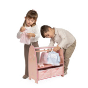 Drevený šatníkový vešiak na oblečenie pre bábiky Tulipe DeCuevas