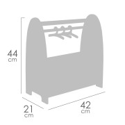 Drevený šatníkový vešiak na oblečenie pre bábiky Tulipe DeCuevas
