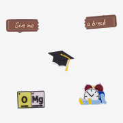 Amulety - ozdoby na topánky Amuletz Too cool for school mix Coqui