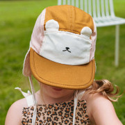 Šiltovka Ours'on pink - brown s ochranou krku UPF 50+ KiETLA