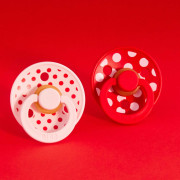 Anatomický cumlík z prírodného kaučuku Colour Polka 2 ks 0 - 6 mesiacov Bibs