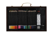 Sada na maľovanie - Art box kreatívna sada 79 ks v drevenom kufríku