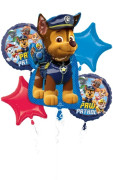 Balónový buket Tlapková Patrola – fóliové balóniky 5 ks na oslavu