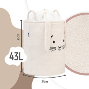 Kôš na hračky Premium Bouclé so šnúrkou 43 l Sipo