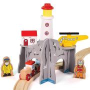 Tunel s majákom a heliportom Bigjigs Rail