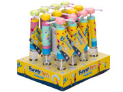 Bublifuk s vrtuľkou na batérie so svetlom 21,5 cm