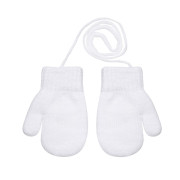 Zateplené zimné rukavice so šnúrkou trblietavé 4 - 6 rokov