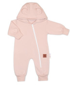 Rastúci teplákový overal, čiapky, topánky, 3D, Nature - ružová Baby Nellys