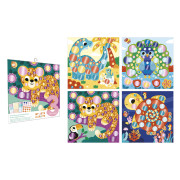 My arts&crafts Mini Trblietavé okrúhle nálepky Tiger a kamaráti od 3 rokov Janod