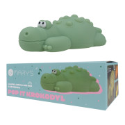 LED silikónová nočná lampička Pop It Rgb so zvukom - krokodíl Mary's