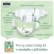Jednorazové eko plienky 3 Midi 5–8 kg (150 ks), mesačné balenie Muumi Baby