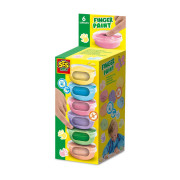 Prstové farby pastelové - malé kalíšky 6 x 45 ml