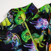 Mikina na zips Hraví dinosaury - čierna Esito