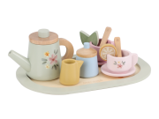 Čajový set drevený s kvetinovou potlačou Little Dutch