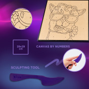 Maľovanie hmotou podľa čísel Lama 29 x 29 cm Okto