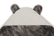 Deka s kapucňou Koala mušelínová 95 x 95 cm Babymatex Čierna