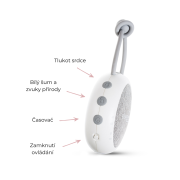 Prenosný biely šum so zvukmi dažďa, prírody a tlkotu srdca Sleepee