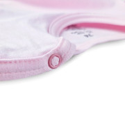 Body šaty tenké s krátkym rukávom Outlast® ružové baby/kytky Little Angel