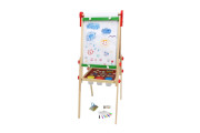 Tabuľa obojstranná magnetická drevo čierna/biela 35x43cm s rolkou papiera s doplnkami