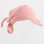 Detská letná mušelínová šatka so šiltom pink New Baby