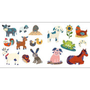 Samolepkové zvieratká Na statku