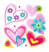 Samolepiaca dekorácia na stenu Srdce Small foot