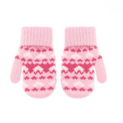 Zimné žakárové rukavice palcové 9 - 11 rokov