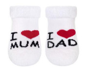 Froté ponožky I Love Mum and Dad veľ. 56 New Baby (5-6)