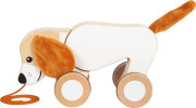 Drevená ťahacia hračka Psík so šuštivými uškami small foot