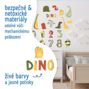 Nástenné samolepky do detskej izby, Dino Numbers Sipo