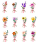 Stavebnica mini Malý pugét mix druhov Koco