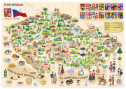 Puzzle Mapa Českej republiky 160 ks