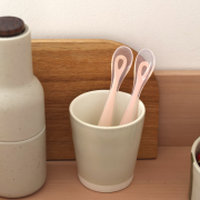 Prvé lyžičky silikónové 2 ks s puzdrom Cotton Candy Beaba