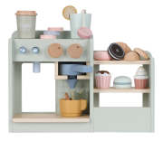 Kávovar drevený veľký s príslušenstvom Coffee House Little Dutch