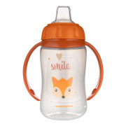 Hrnček tréningový Cute Animals so silikónovým náustkom 320 ml Canpol babies