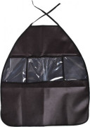 Chránič poťahov sedadiel do auta/pod autosedačku s vreckárom 2 v 1 čierny Caretero