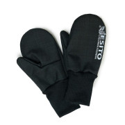Zimné palcové rukavice softshell s baránkom Esito čierna