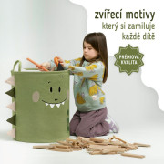 Kôš na hračky XL so šnúrkou, skladací bavlnený / 63 l Sipo