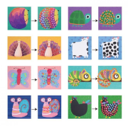 Nalepovacia mozaika Prvé zvieratká